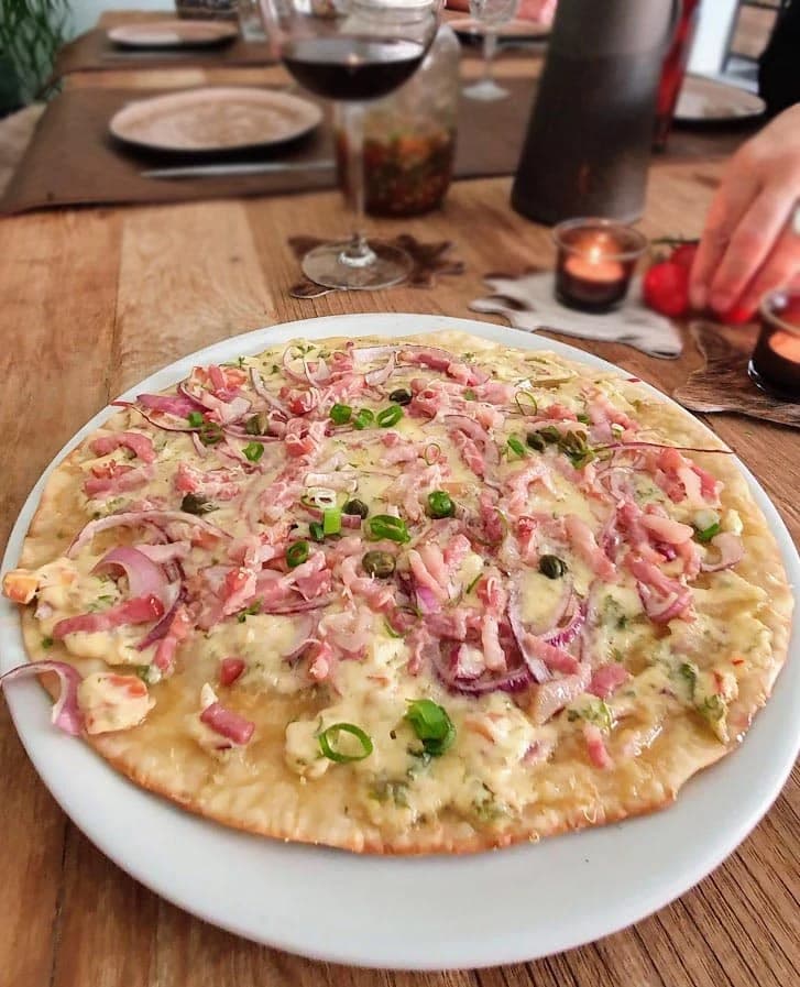 Flammkuchen Chimichurri Pork