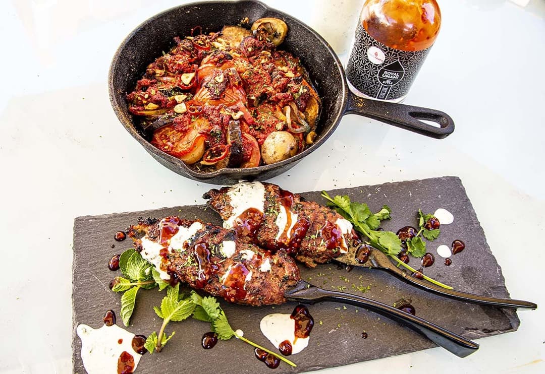 LamsKebab met Marokkaanse stoofgroenten. KebaBBQ!