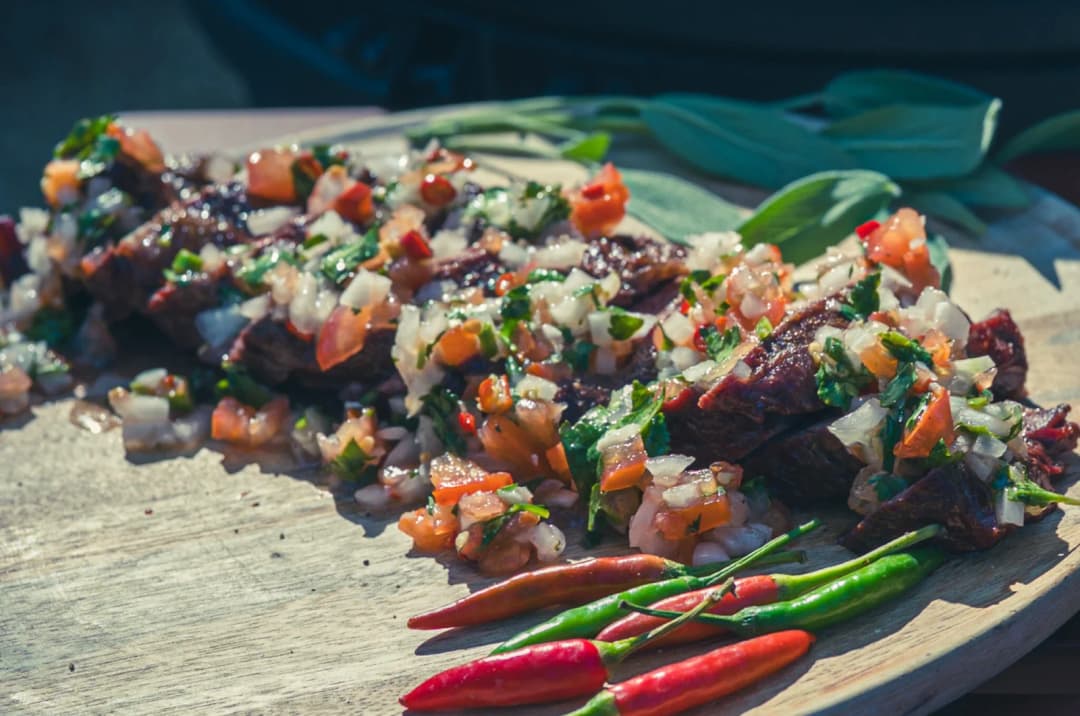 Gegrilde Bavette met Aji Picante Saus