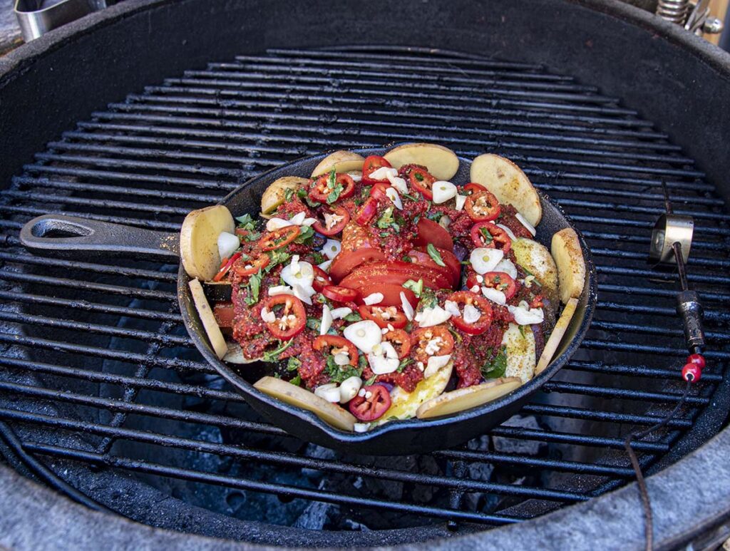 LamsKebab met Marokkaanse stoofgroenten. KebaBBQ! 3 marokkaanse groenten stoof 1
