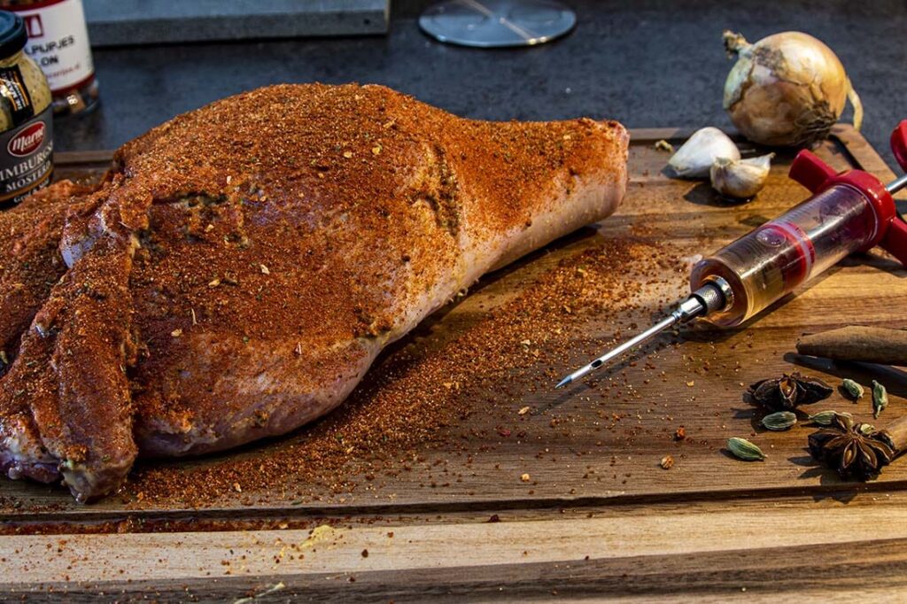 Speenvarken ham van de bbq 13s