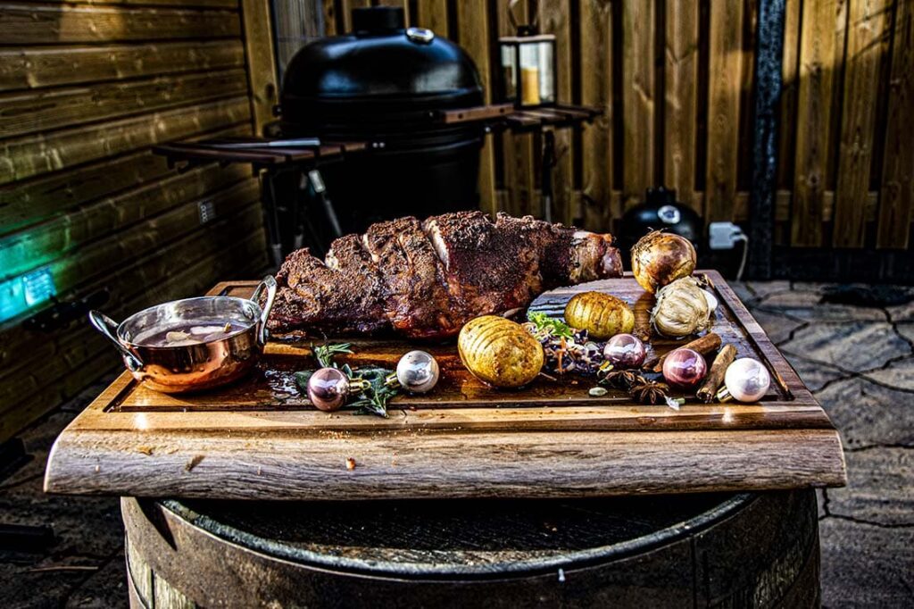 Speenvarken ham van de bbq 7s