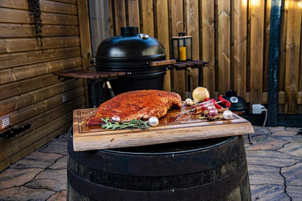 Speenvarken ham van de bbq 7s