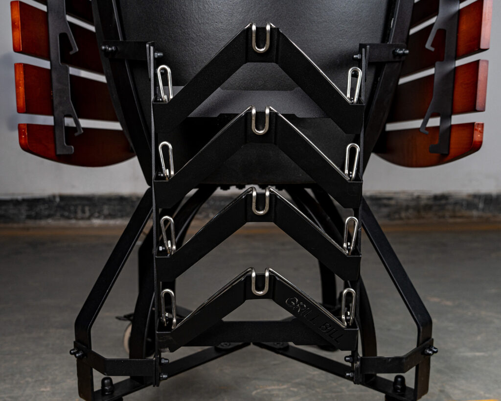 Kamado BBQ Grill Bill Pro III Extra Large front back