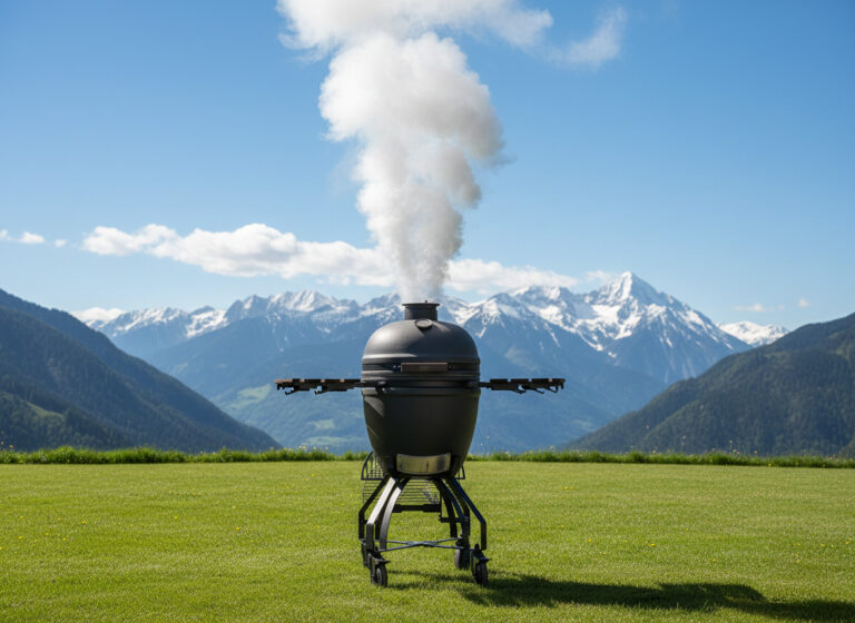 roken op de kamado bbq