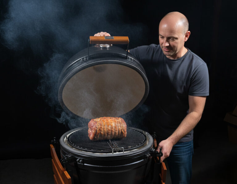 roosteren op de kamado bbq